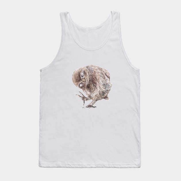 Funny Little Owl Tank Top by wanderinglaur